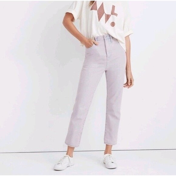 Madewell The MomJean Overdyed Edition Pink Purple Lilac Size 29 - Picture 1 of 12